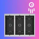 MD06/MD12 In-wall installation box for 3 modules