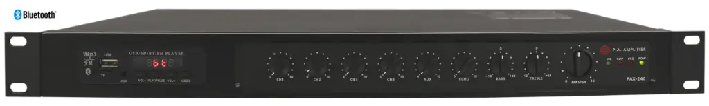 Factor FAC-PAX-240 - 240 Watt Commercial Mixer Amp With Blue Tooth, FM & USB