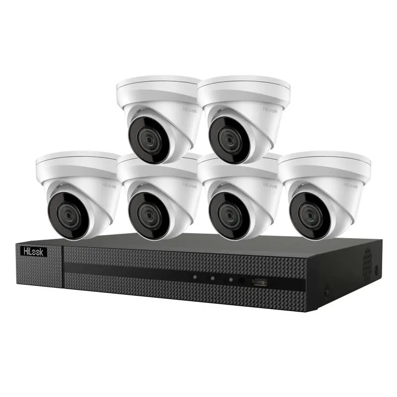Hikvision HIK-IK-6284TH-MH/P HiLook 4K PoE Turret Kit: Complete Surveillance Solution for Small Businesses and Homes