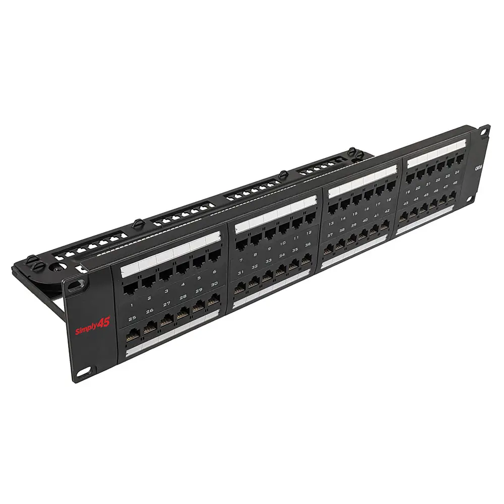 Simply45 S45-2648 – 48 Port Loaded – Cat6 UTP Patch Panel