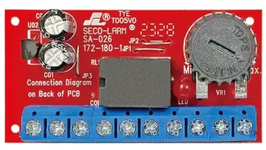 Seco-Larm SEC-SA-026Q - Mini relais timer programmable 1-180 sec. 12-24VDC/VAC