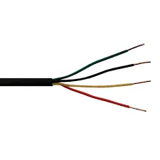 PHA-4C22AWG-BK - 1000ft Station Z Quad Security Cable - 4C 22AWG Solid Cable CMR Riser - Black