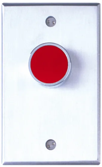 Camden CAM-CM-7010R - Momentary N/C Red push button on a single gang plate