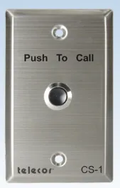 Telecor TEL-CS-1-PT - Station 1 bouton Anglais '' PUSH TO CALL ''