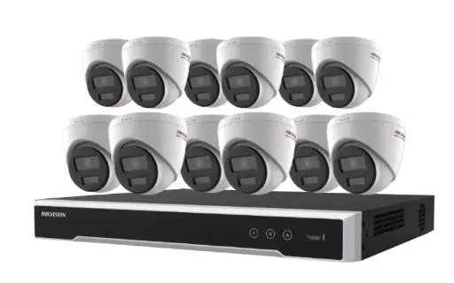 Hikvision HIK-EKI-K164T412C : 16-Channel 4K Surveillance System with 4TB HDD and 12 Outdoor Cameras