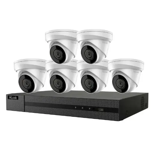 Hikvision HIK-IK-6284TH-MH/P HiLook 4K PoE Turret Kit: Complete Surveillance Solution for Small Businesses and Homes