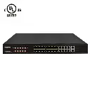 Petenet PET-S7026C-24P-370 - 24-Port Gigabit PoE+ Switch with 2 Shared Gigabit Uplink Ports